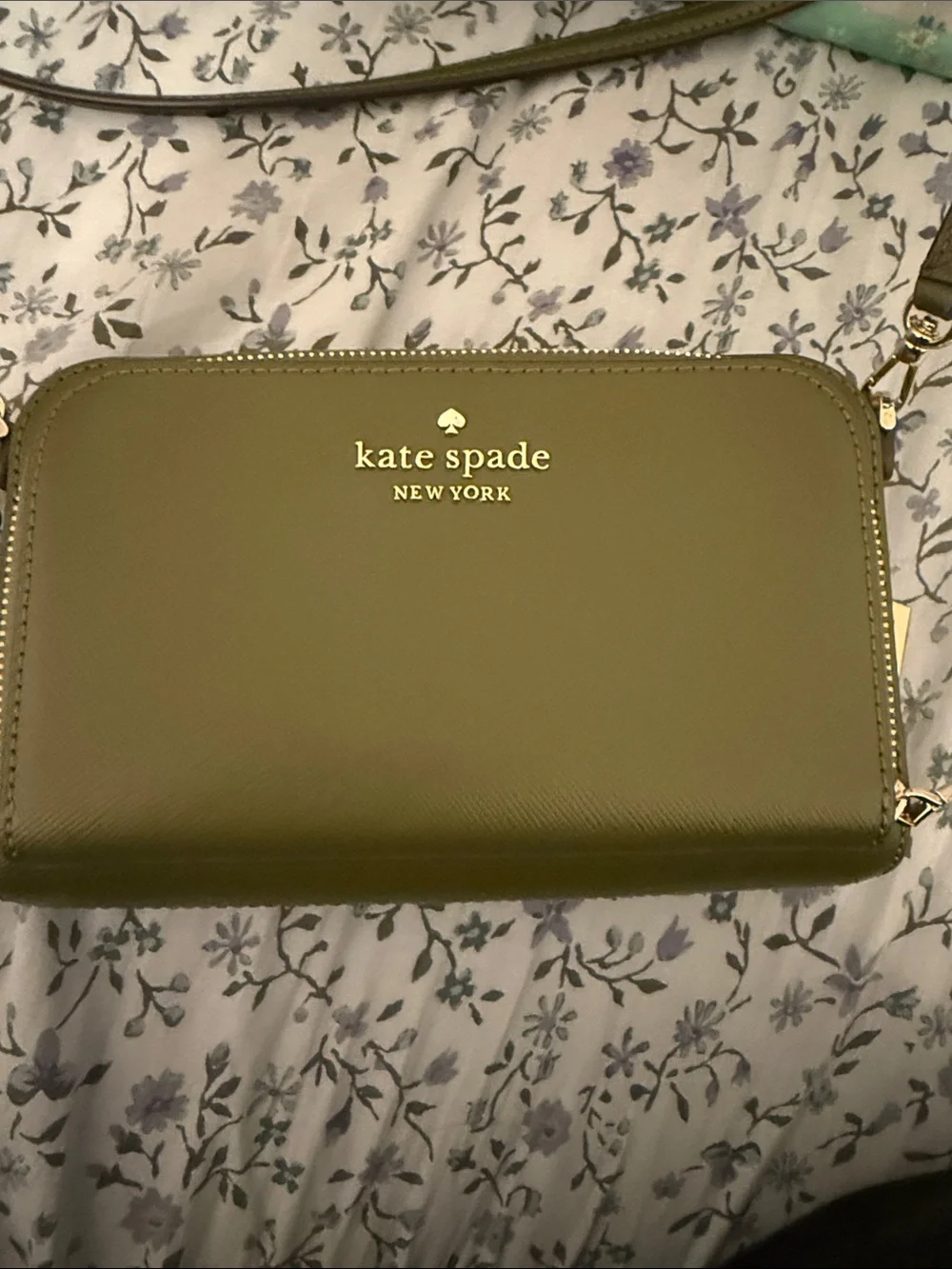 kate spade Staci Dual Zip Crossbody Bag- Color: Seaweed